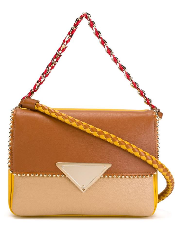 Sara Battaglia Carol Shoulder Bag, Women's, Nude/neutrals, Calf Leather