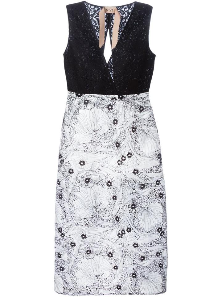 No21 Floral Lace Fitted Combo Dress