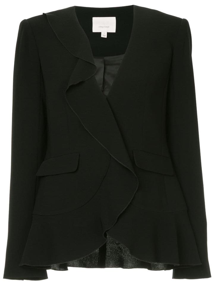 Cinq A Sept Lanier Ruffled Blazer - Black