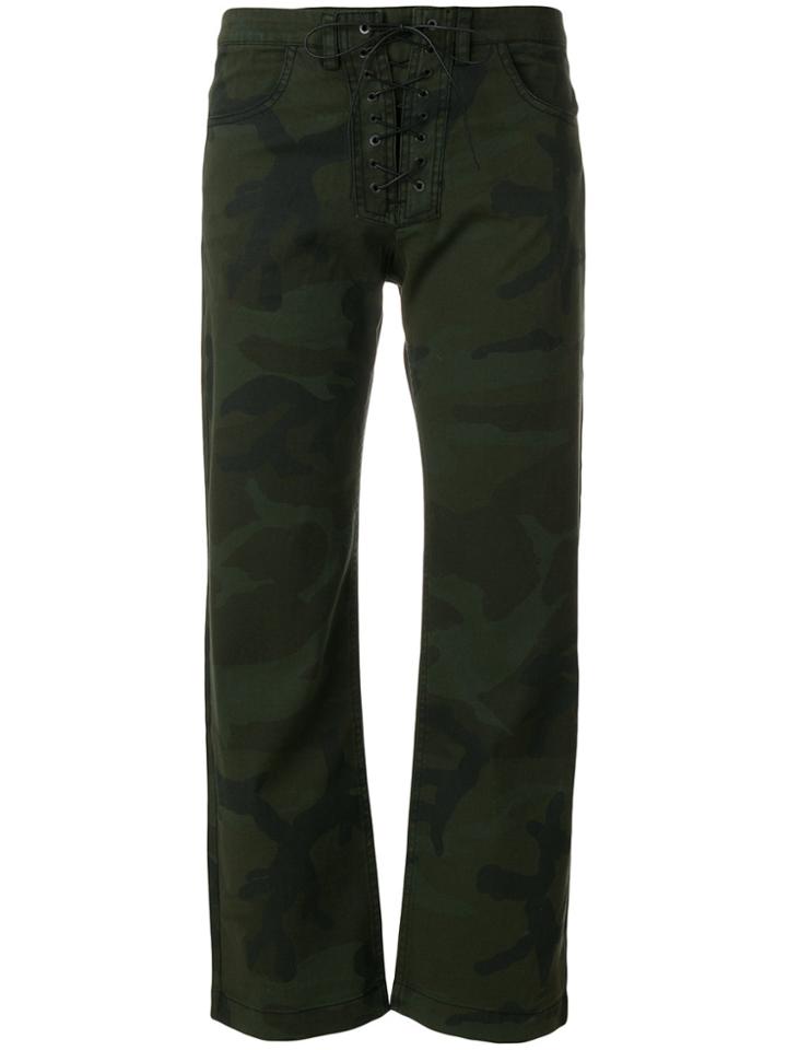8pm Cropped Denim Jeans - Green