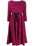 Boutique Moschino Leopard-print A-line Dress - Red