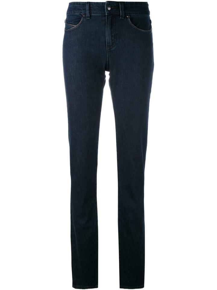 Armani Jeans Folded Hem Skinny Jeans - Blue