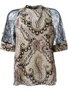 Etro Lace Sleeve Blouse - Nude & Neutrals