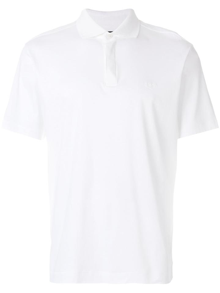 Z Zegna Cutaway Collar Polo Shirt - White