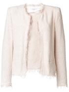 Iro Fringed Fitted Jacket - Nude & Neutrals