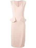 Ermanno Scervino Side Ruffle Dress, Women's, Size: 42, Pink/purple, Viscose/acetate/spandex/elastane