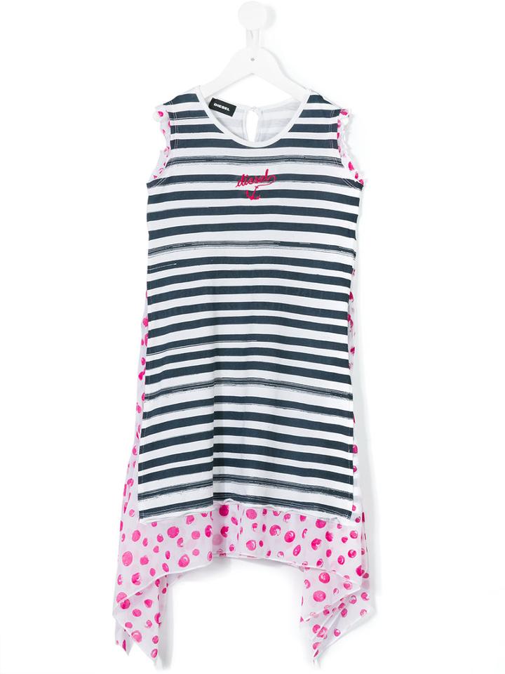 Diesel Kids - Sleeveless Dress - Kids - Cotton/polyester - 7 Yrs, Girl's, Blue