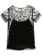 Aje Embellished Layered Blouse - Black