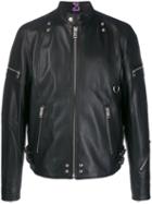 Diesel Shoulder Zips Biker Jacket - Black