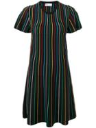 Red Valentino Contrast Stripe Dress - Black