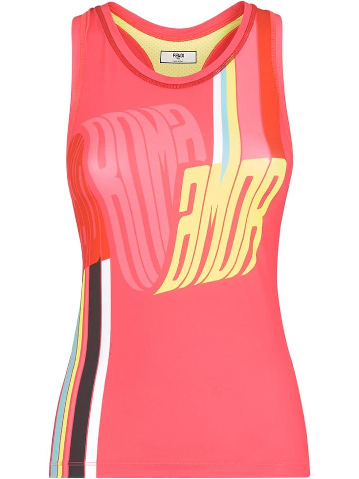 Fendi Roma Amor Print Vest - Pink