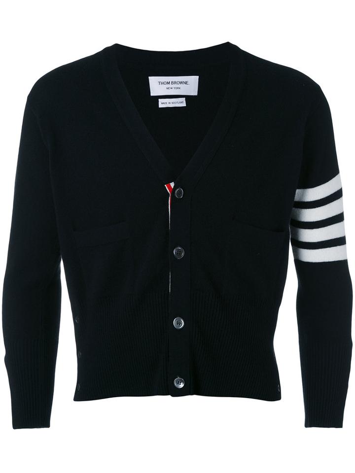 Thom Browne - Four Stripe Sleeve Cardigan - Men - Cashmere - Iii, Black, Cashmere