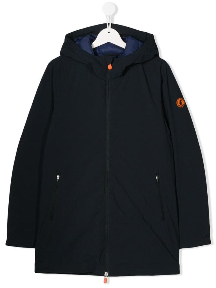 Save The Duck Kids Teen Zip-up Coat - Blue