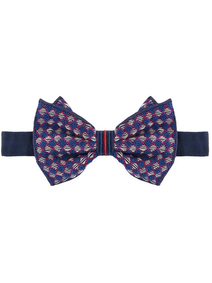 Jupe By Jackie Embroidered Bow Tie - Blue
