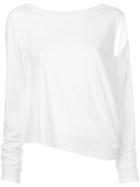 Mm6 Maison Margiela Cold Shoulder Blouse - White