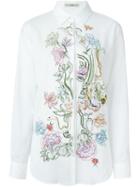 Etro Floral Embroidery Shirt, Women's, Size: 46, White, Cotton