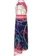 Pinko Printed Halterneck Asymmetric Dress - Multicolour