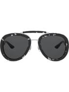 Miu Miu Eyewear Tinted Aviator Sunglasses - Black