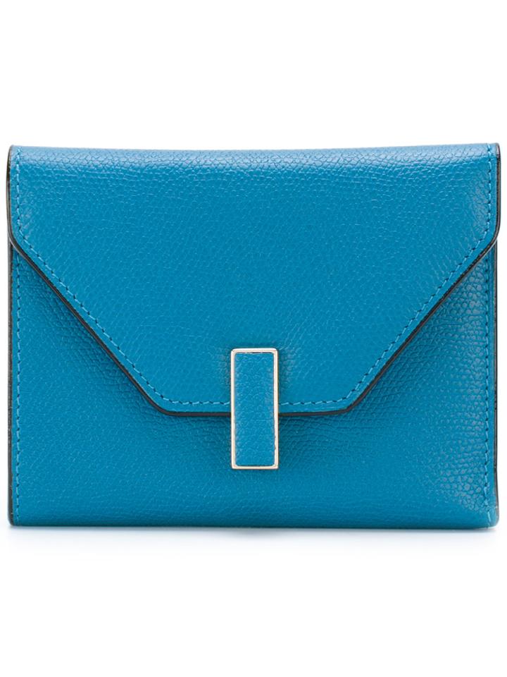 Valextra Iside Fold Wallet - Blue