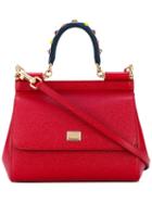 Dolce & Gabbana - Siciliy Mini Tote - Women - Calf Leather - One Size, Red, Calf Leather