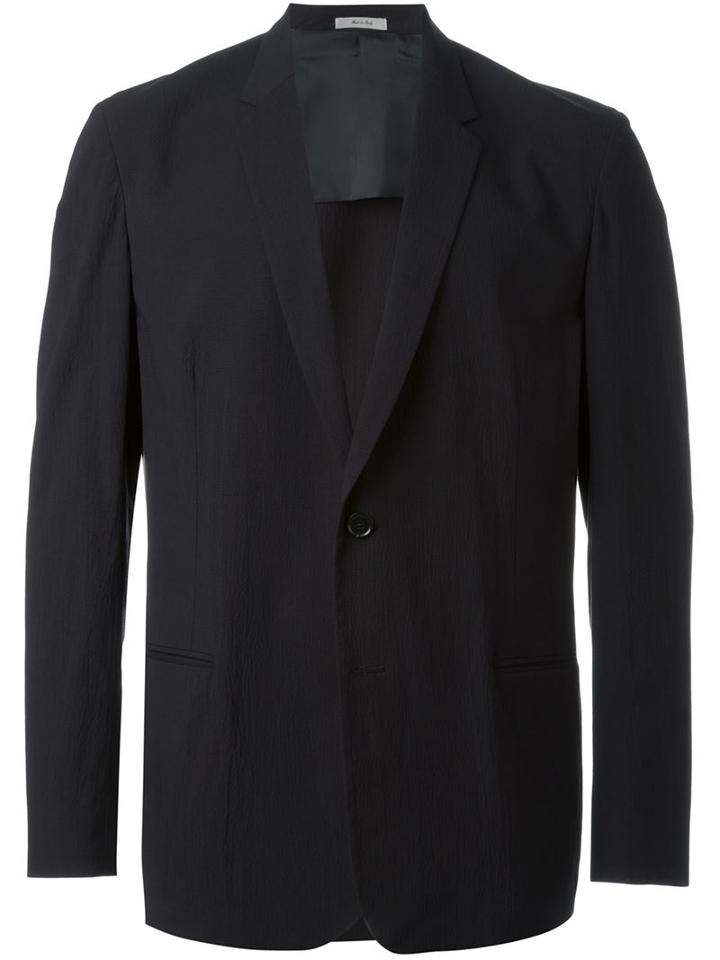 Paul Smith Notched Lapel Blazer, Men's, Size: 50, Black, Cotton/spandex/elastane