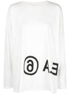Mm6 Maison Margiela Logo Long-sleeved T-shirt - White