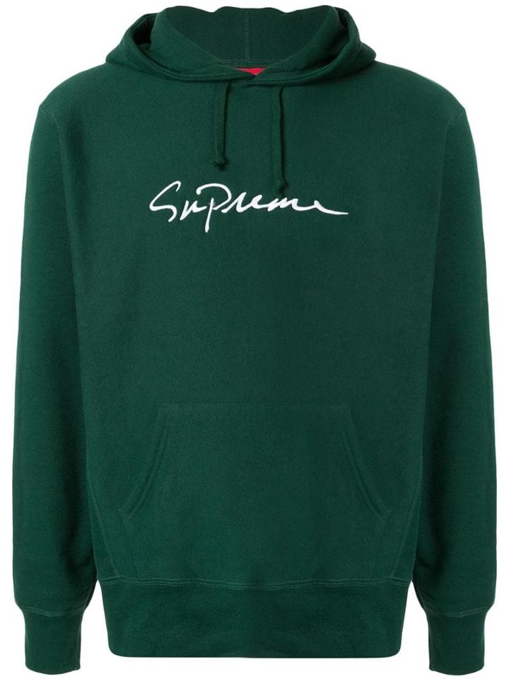 Supreme Classic Script Hooded Sweatshirt - Green