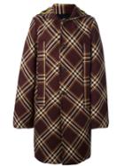 Raf Simons Plaid Single Breasted Coat