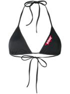 Dsquared2 Logo Halterneck Bikini Top - Black