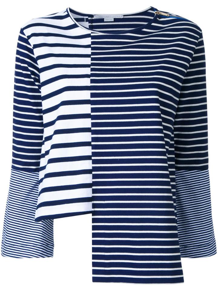 Stella Mccartney Asymmetric Striped Top - White