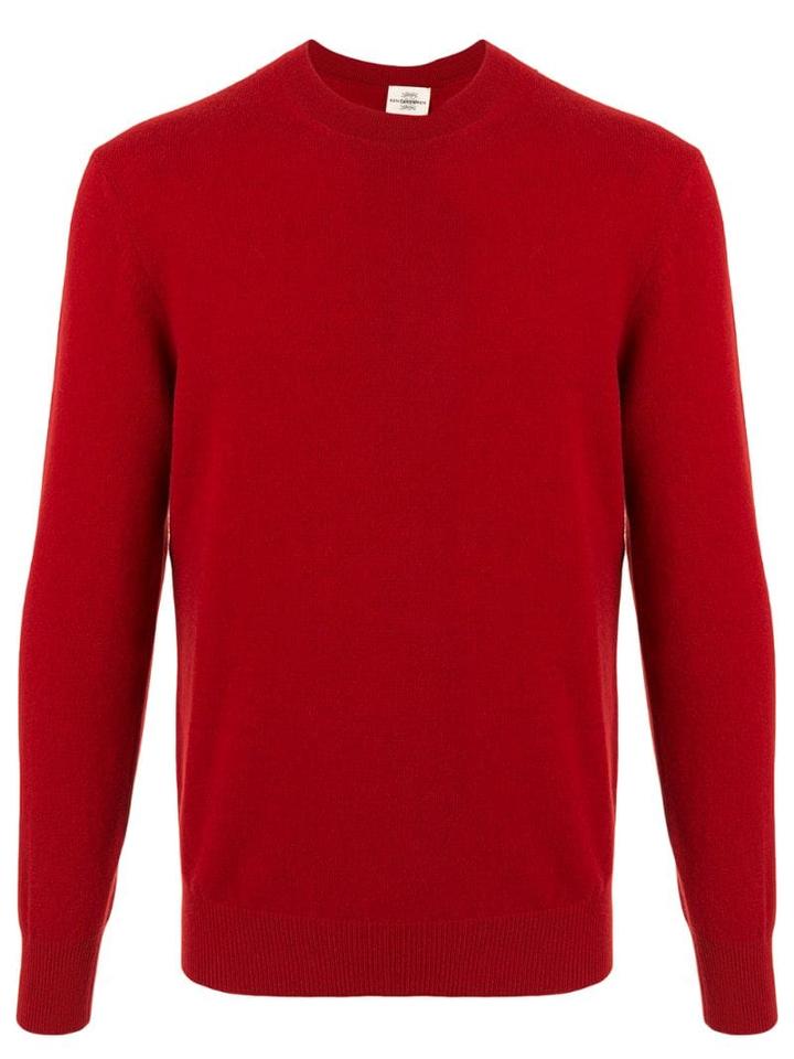 Kent & Curwen Ribbed Neck Jumper - Red