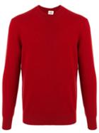 Kent & Curwen Ribbed Neck Jumper - Red