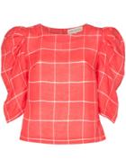 Mara Hoffman Katya Puff Sleeve Blouse - Red