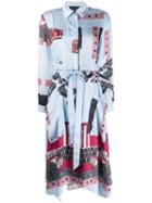 Cédric Charlier Printed Shirt Dress - Blue