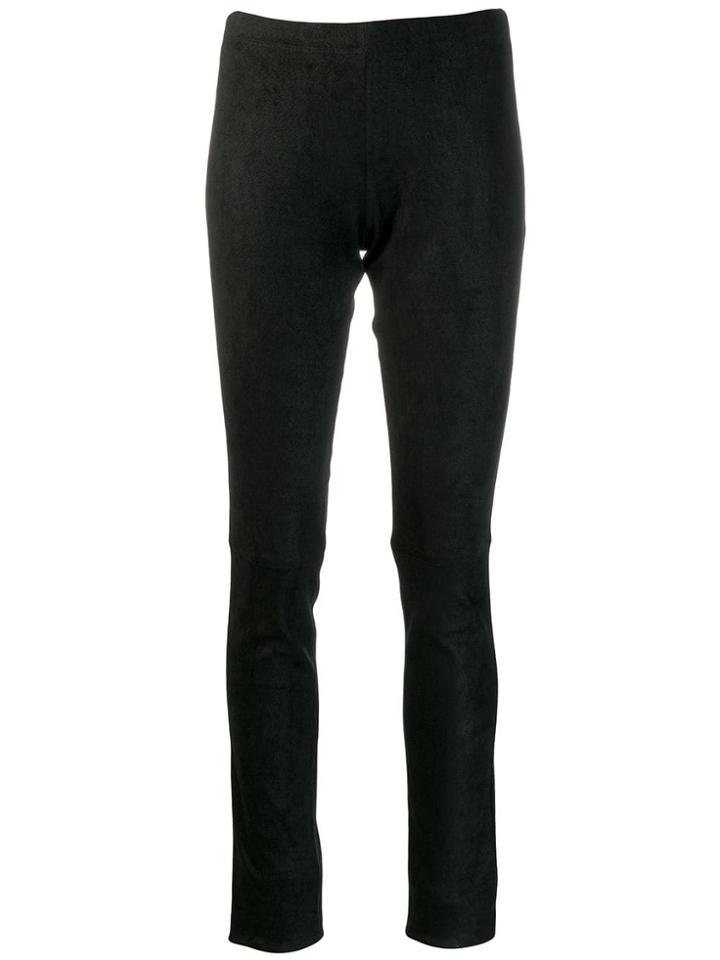 Poiret Suede Leggings - Black