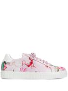 Philipp Plein Floral Print Sneakers - Pink