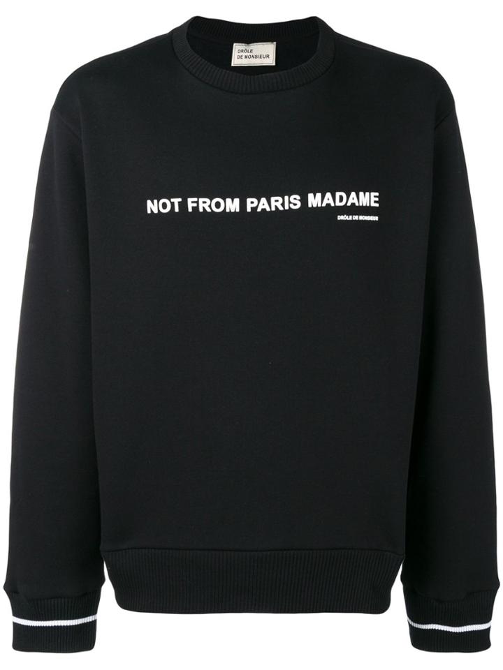Drôle De Monsieur Crew Neck Sweatshirt - Black