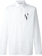 Neil Barrett 'lightning Bolt' Shirt, Men's, Size: 41, White, Cotton