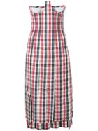 Thom Browne Plaid Bra Cutout Dress - Multicolour