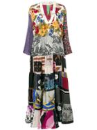 Rianna + Nina Patchwork Maxi Dress - Black