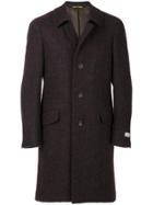 Canali Single-breasted Fitted Coat - Red
