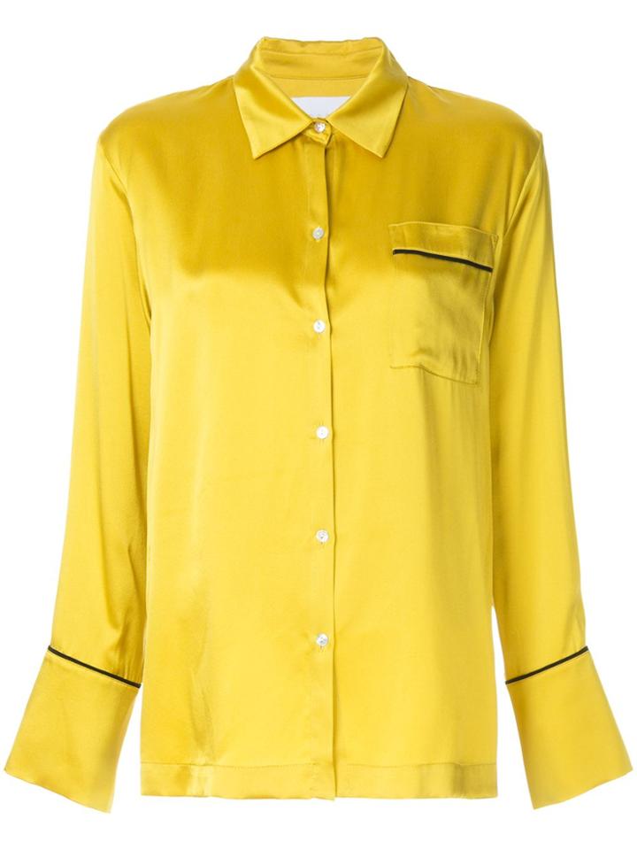 Asceno Piped Blouse - Yellow & Orange