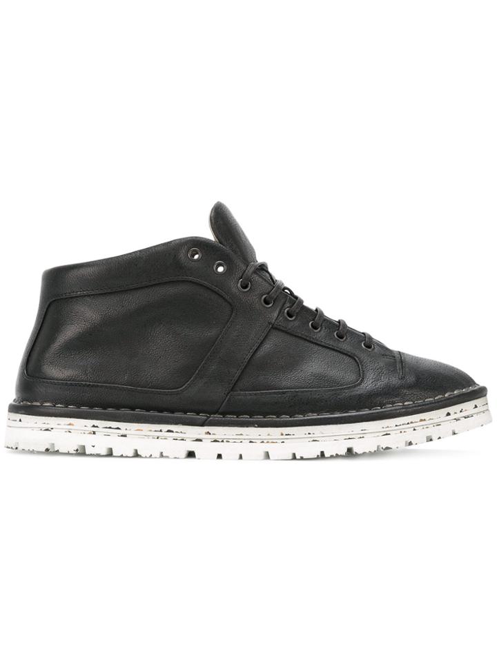 Marsèll Distressed Sole Panelled Sneakers - Black