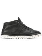 Marsèll Distressed Sole Panelled Sneakers - Black