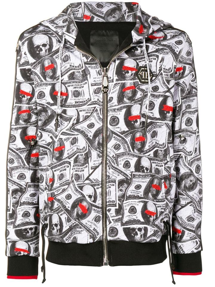 Philipp Plein Dollar Print Hoodie - Black