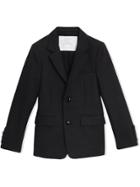 Burberry Kids Prince Of Wales Check Wool Blazer - Black