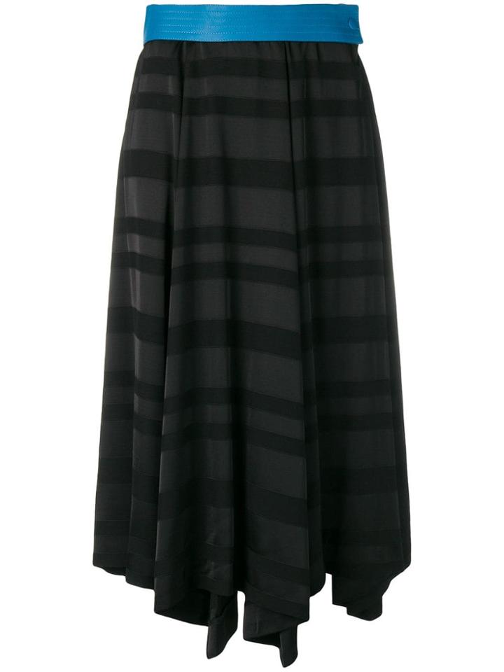 Loewe Striped Midi Skirt - Black