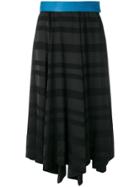 Loewe Striped Midi Skirt - Black