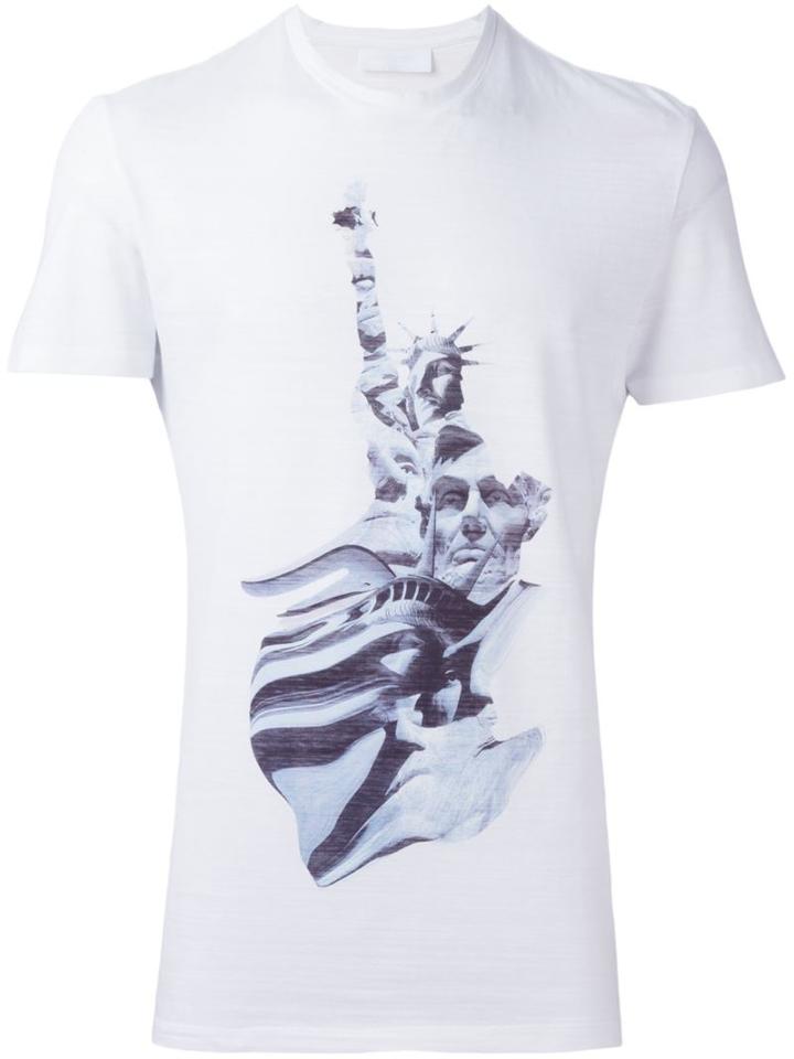 Neil Barrett Statue Print T-shirt, Men's, Size: Small, Cotton