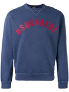 Dsquared2 Vintage Effect Logo Sweatshirt, Size: Xs, Blue, Cotton